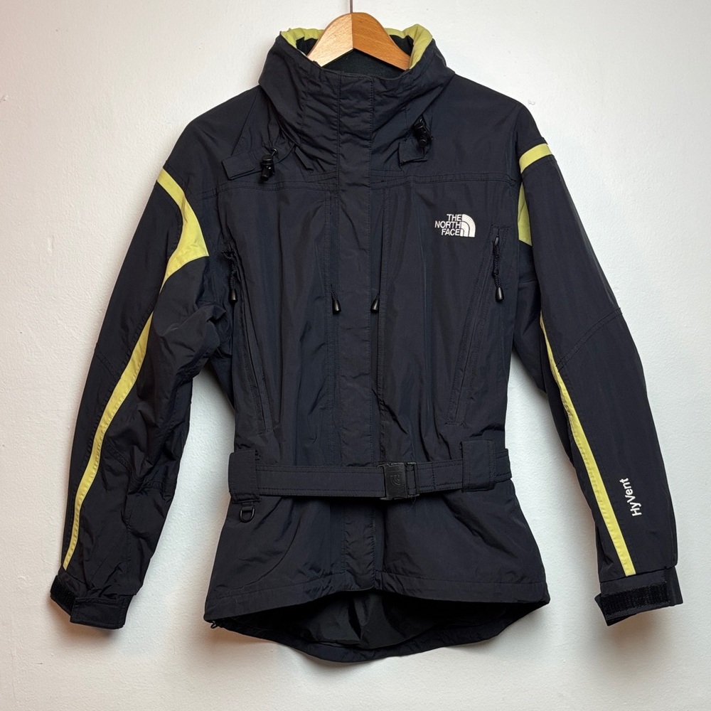 VTG The North Face Women’s Hooded‎ Hyvent Ski Jacket Medium Black Outdoor